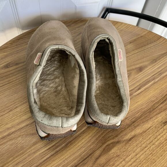 Womens Vans Suede Street Clog II Shoes Size 8.5 Slip-On Beige - Picture 4 of 16